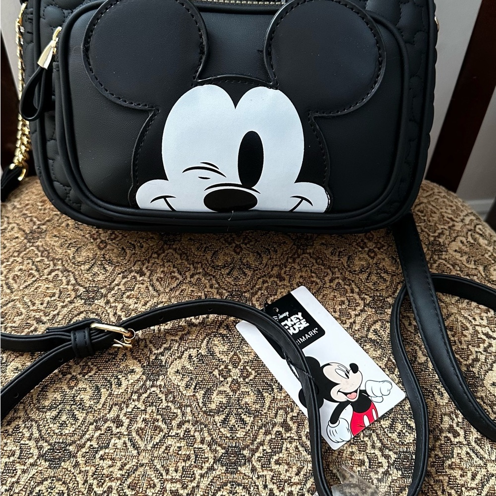 Disney Mickey Mouse Black and White Crossbody Bag